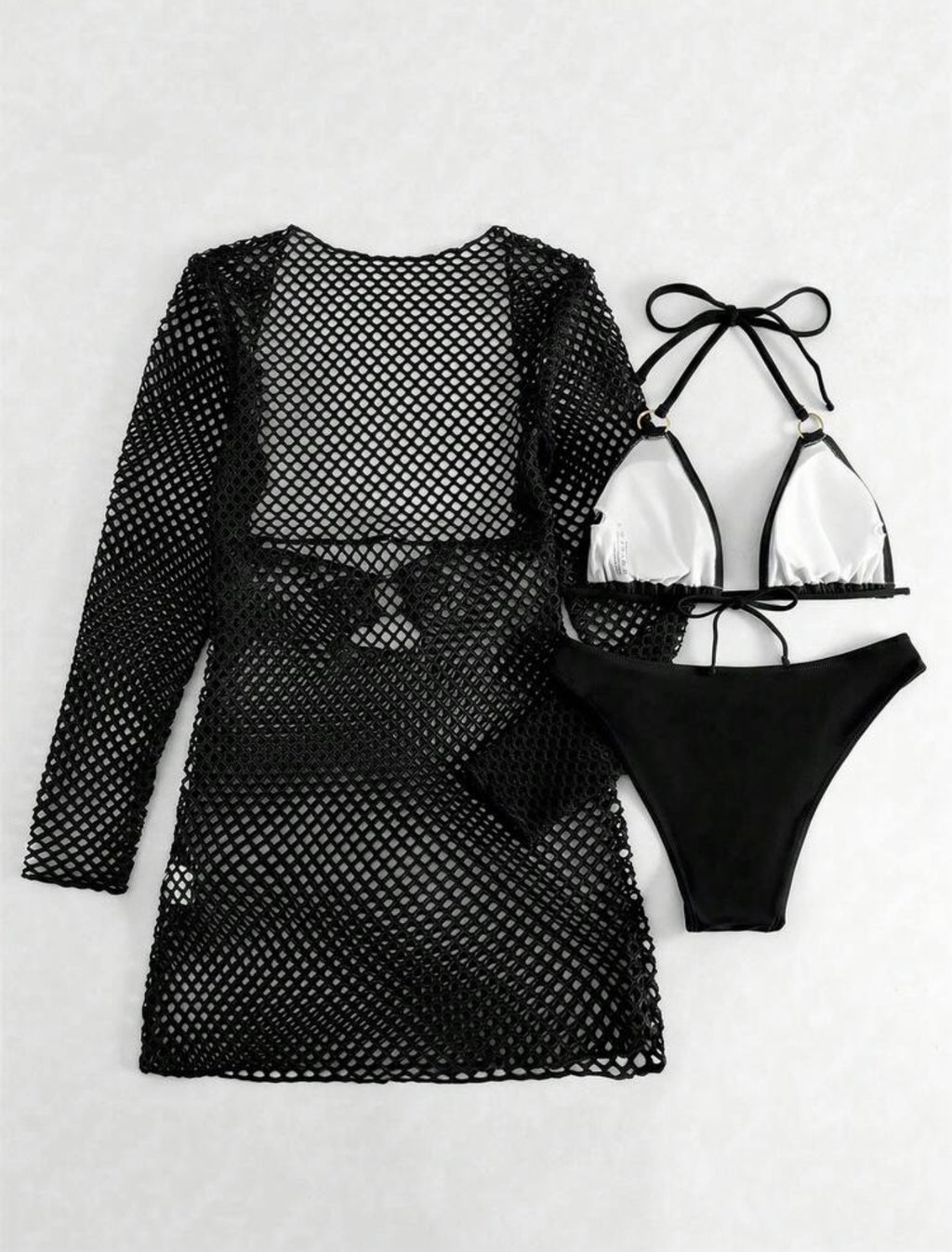 3pcs Bikini Set with Coverup