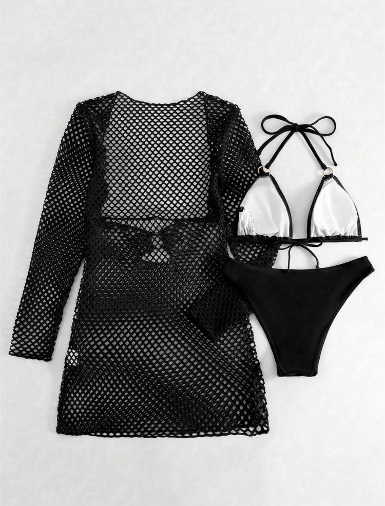 3pcs Bikini Set with Coverup