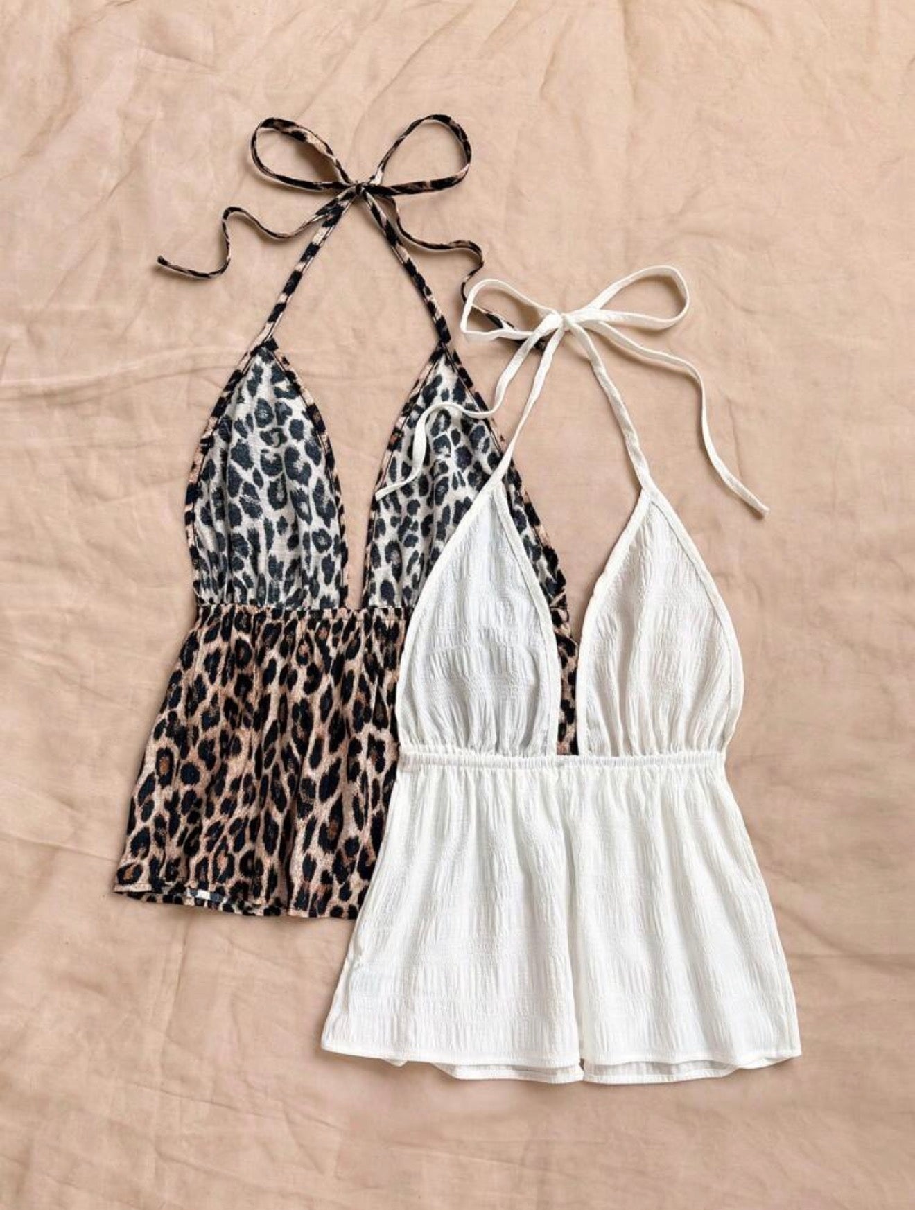 2PCS V-Neck Tie  Camisole
