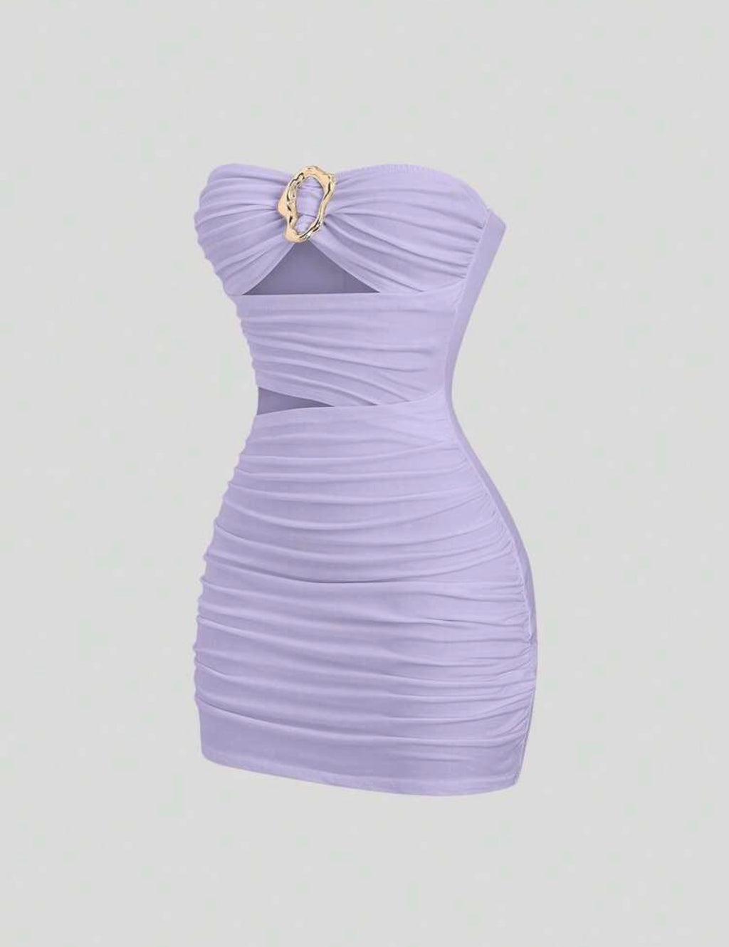 Sexy Fitted Purple Mini Dress
