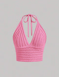 Pink Knitted Halter top