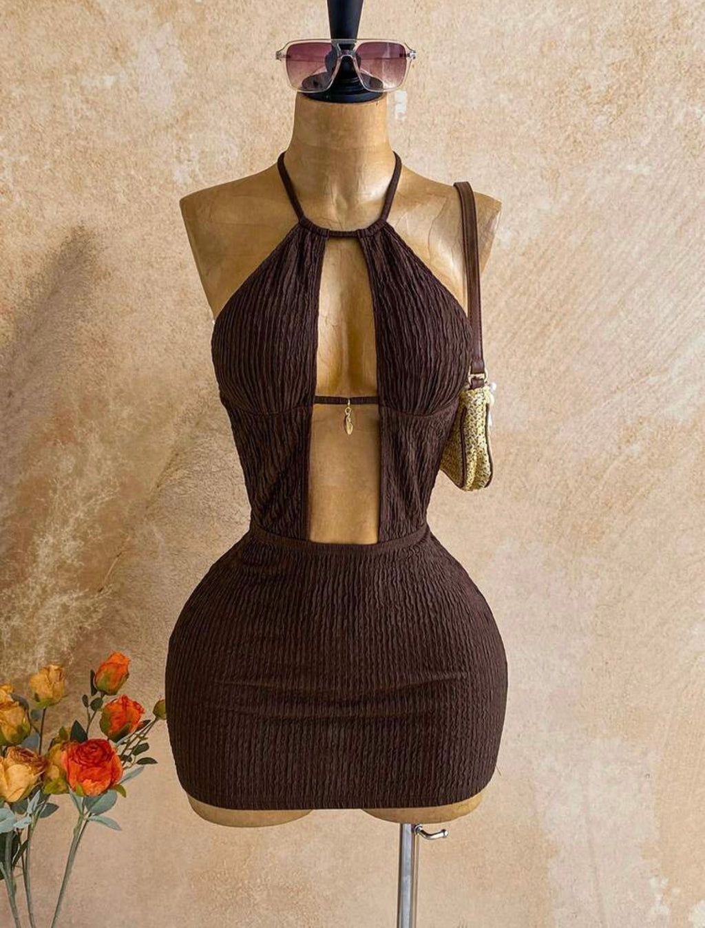 Boho Backless Mini Dresss