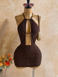Boho Backless Mini Dresss