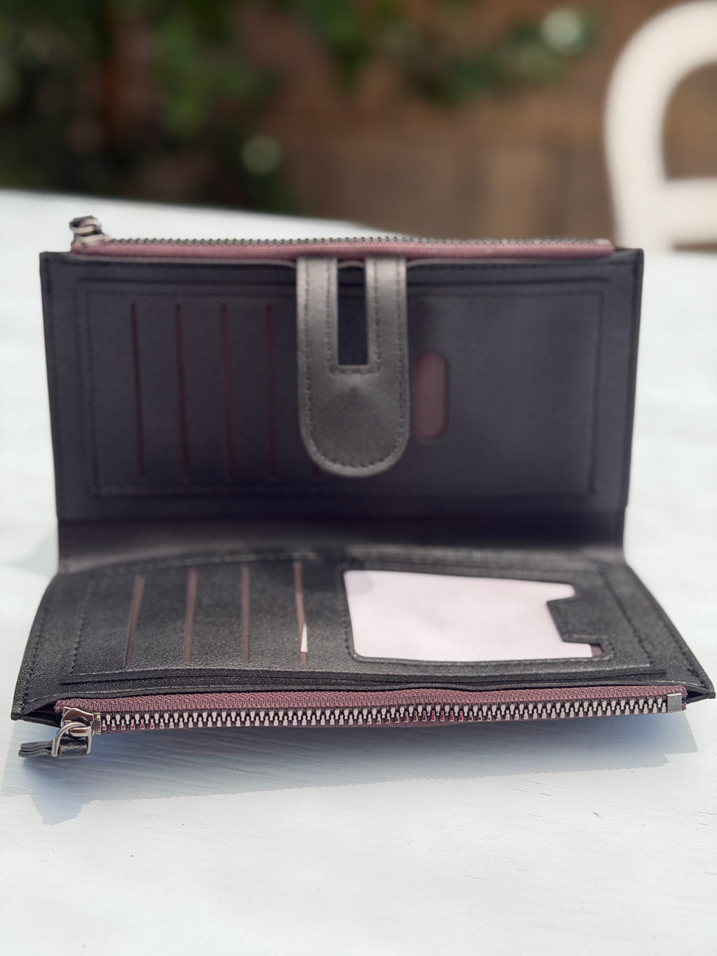 Black Cherry Design Large Wallet