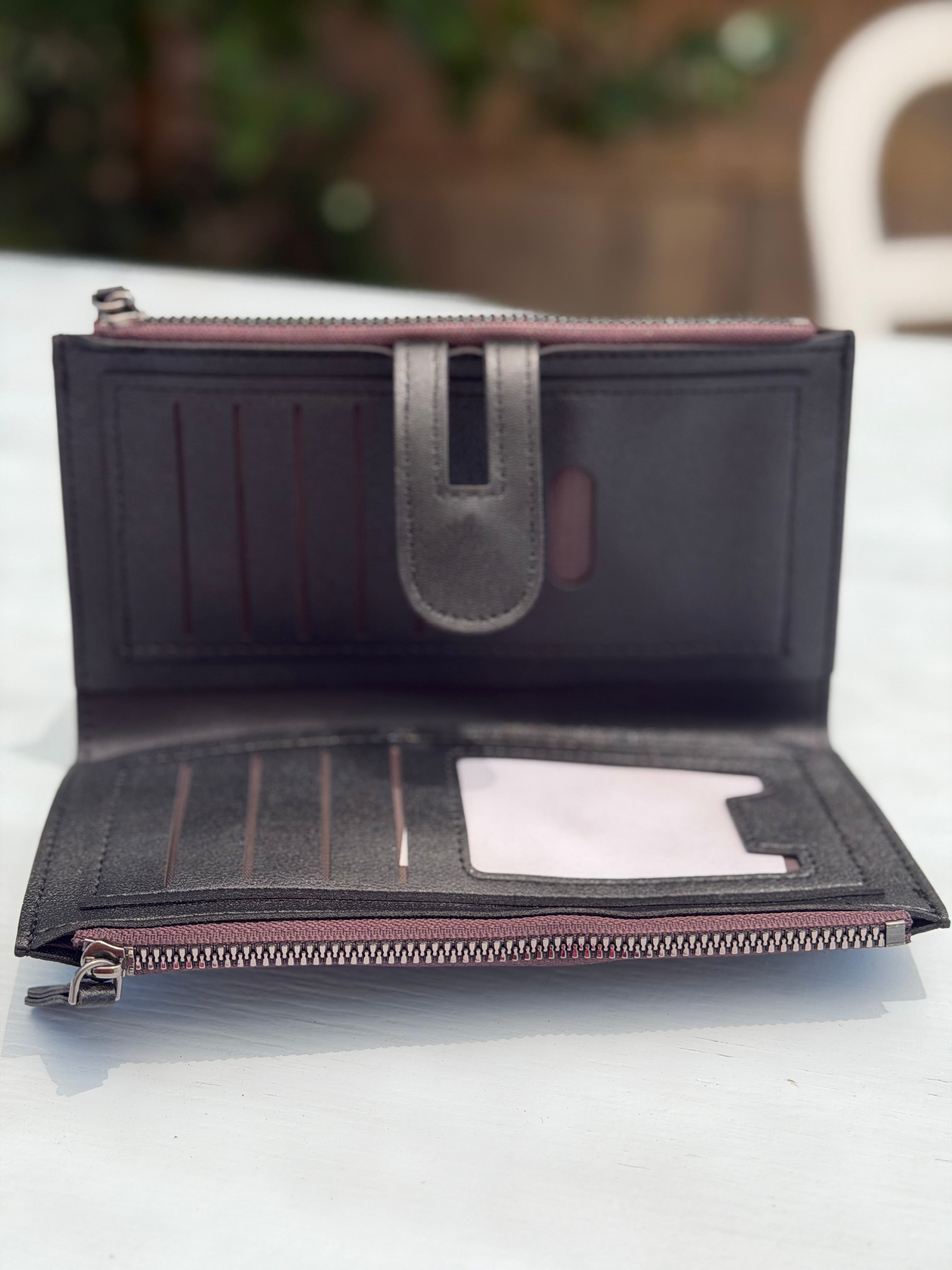Black Cherry Design Large Wallet