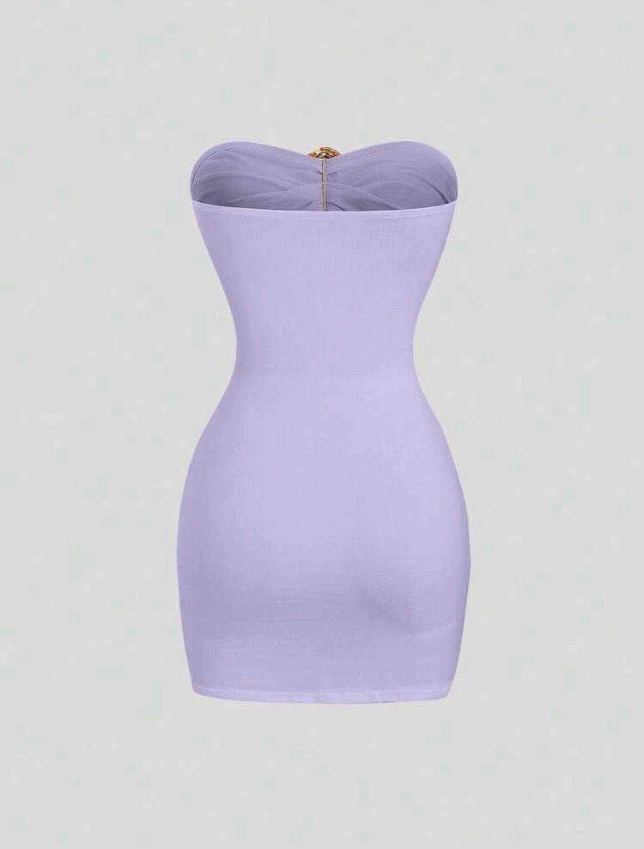 Sexy Fitted Purple Mini Dress