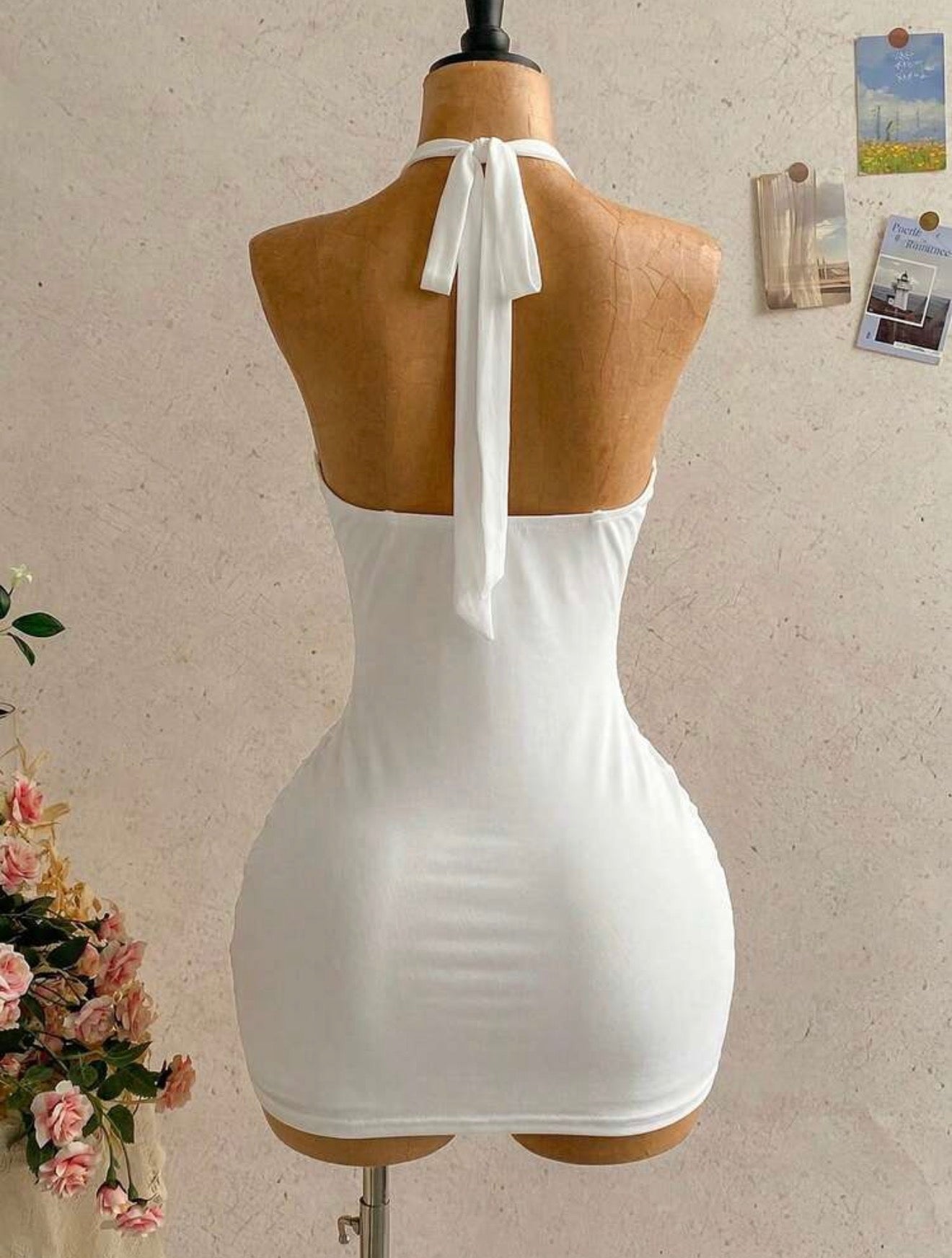 Sexy V-Neck Tie up Mini Dress