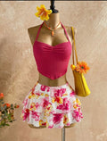 2PCS Halter Top & Mini Skirt Set