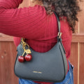 Shoulder/Crossbody Bag with Cherry Key Chain