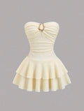 Elegant Strapless Mini Dress