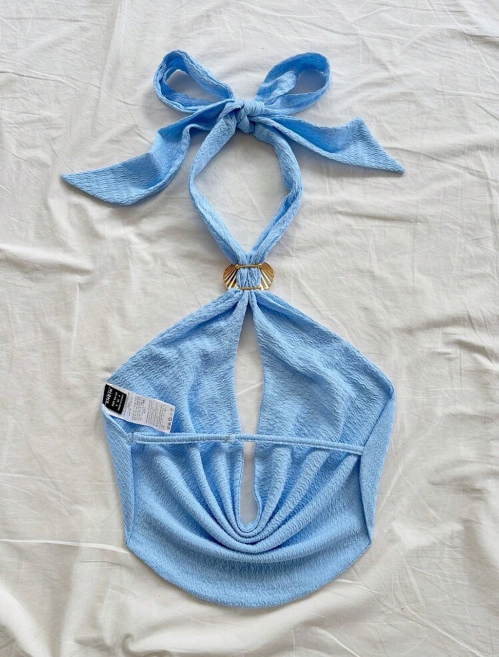 Criss Cross Open Back Top with SeaShell Decor