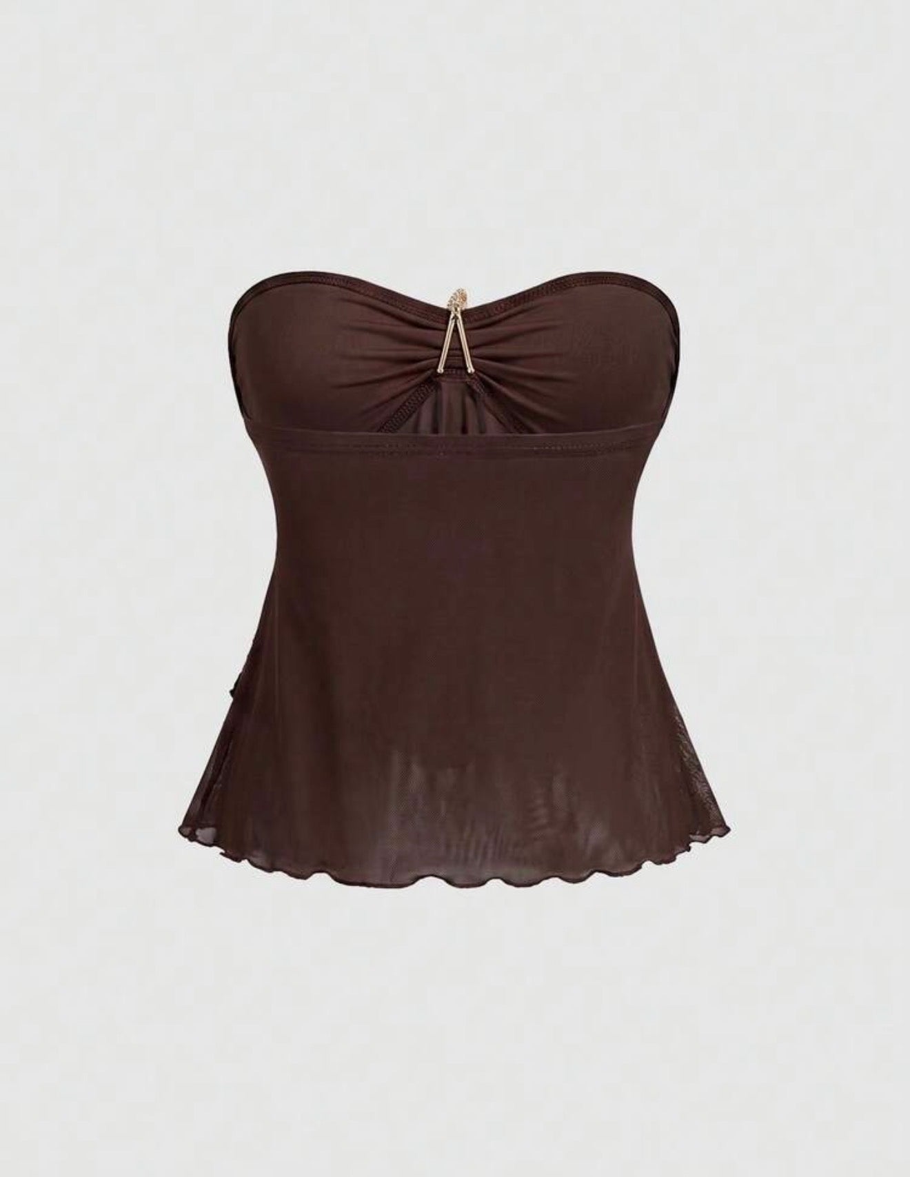 Ruffle Hem Croped Camisole