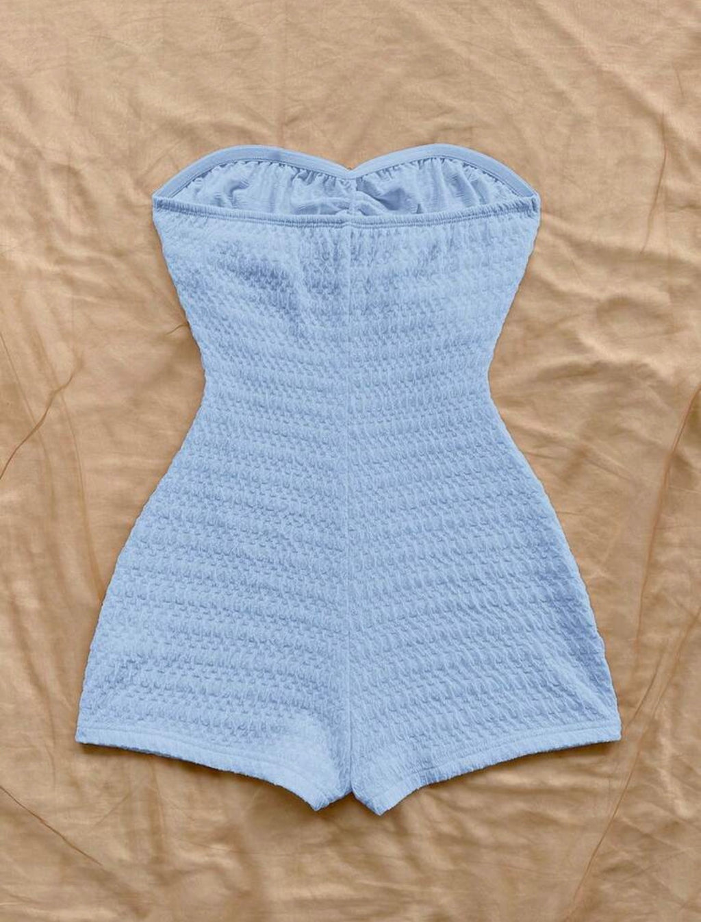 Light Blue Jumpsuit with Star Decor