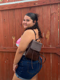 Brown Leather Backpack