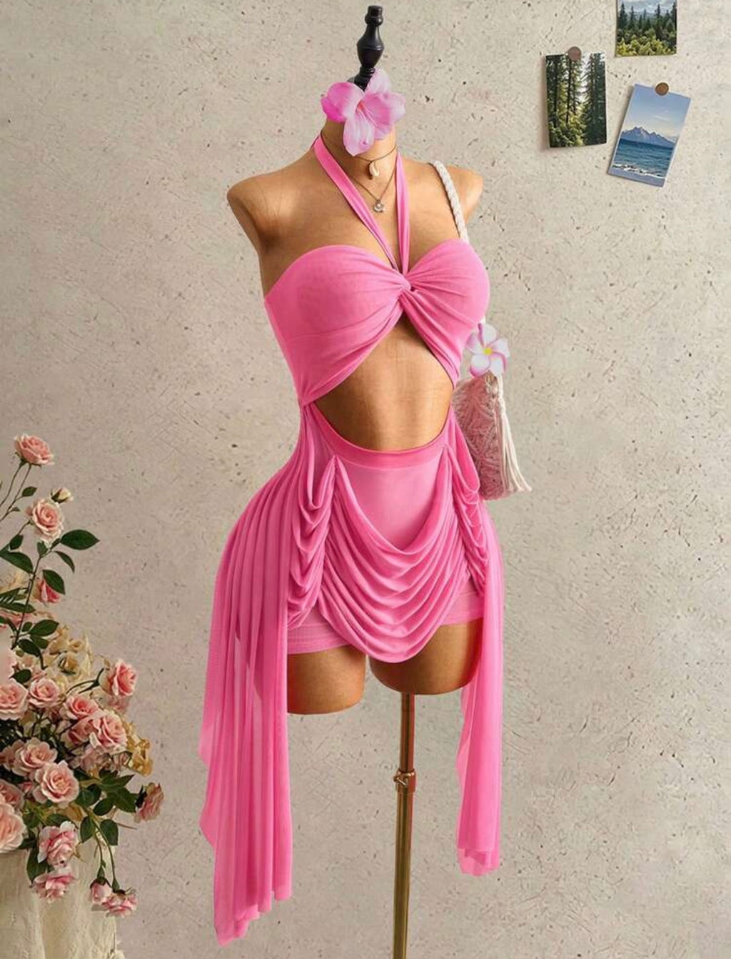 Pink Halter Dress