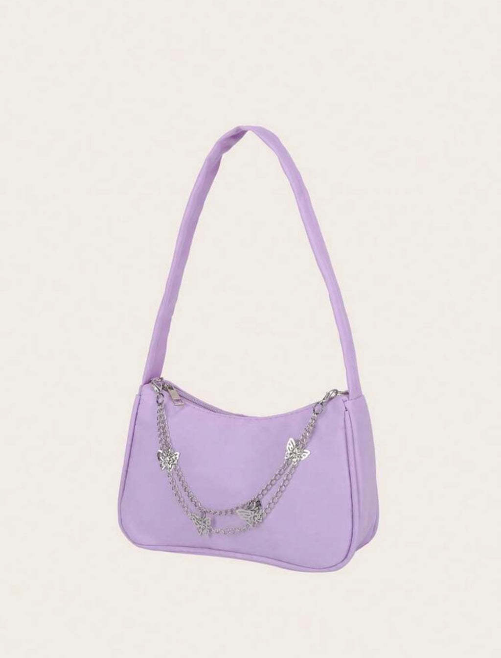 Shoulder Bag with Chain Decor