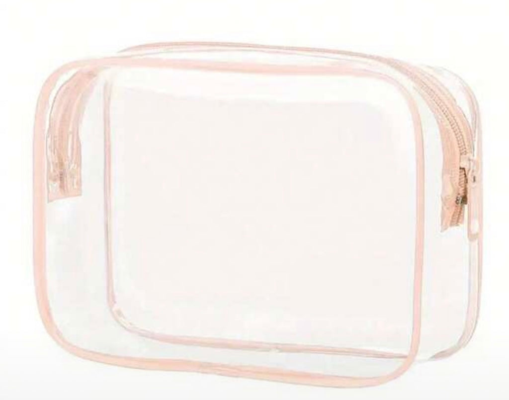 Medium size clear makeup bag