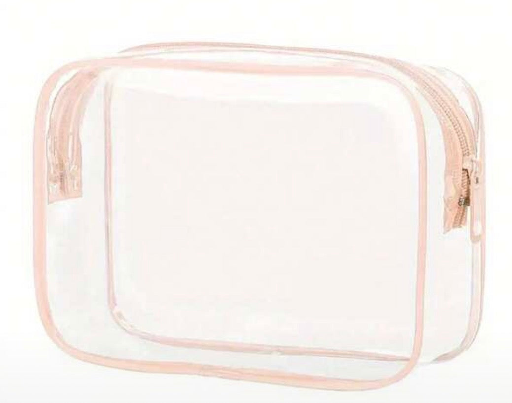 Medium size clear makeup bag