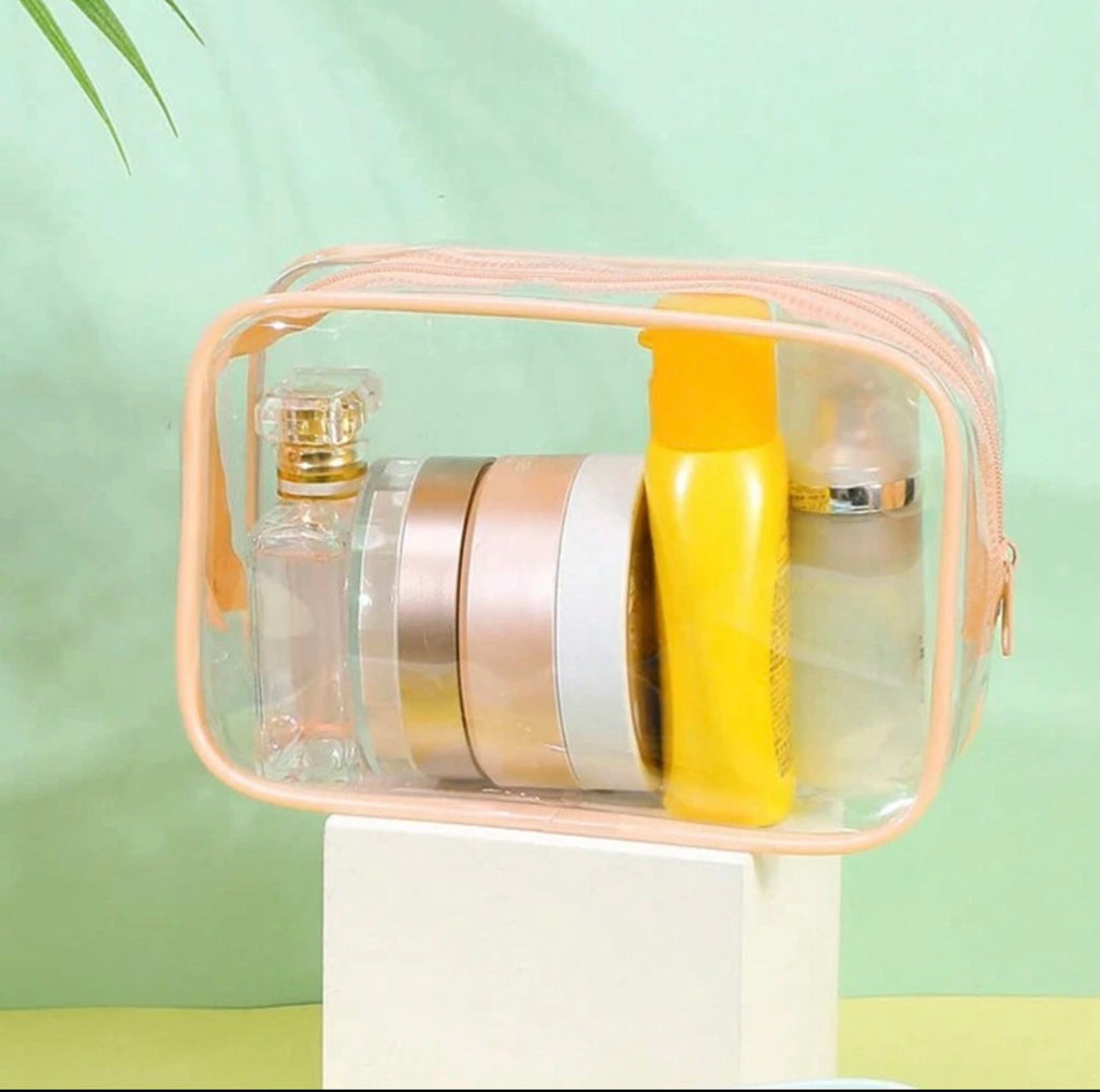 Medium size clear makeup bag